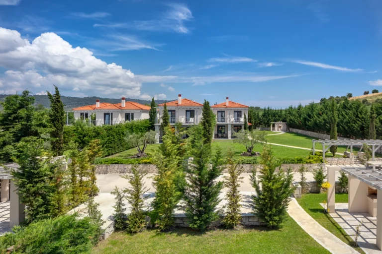 View of the resort with villa houses